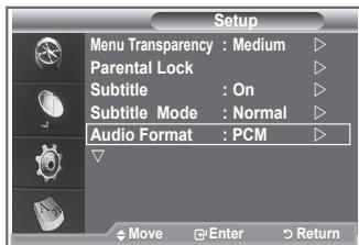 SAMSUNG LE23R86BD - Selecting the Audio Format - 1