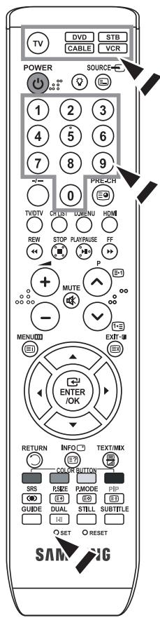 SAMSUNG LE23R86BD - Configurazione del telecomando - 1
