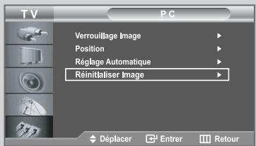 TV P C Verrouillage Image Position Réglage Automatique Réinitialiser Image Déplacer Entrer Retour