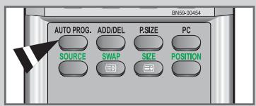 AUTO PROG. ADD/DEL P.SIZE PC SOURCE SWAP SIZE POSITION