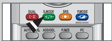 DUAL I-II S.MODE SRS P.MODE BN59-00454 AUTO/DWG. ADD/DEL P.SIZE PC