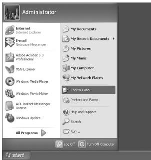 Administrator Internet Internet Explorer E-mail Netscope Messenger Adobe Acrobat 6.0 Professional MSN Explorer Windows Media Player Windows Movie Maker ACL Instant Messenger License Windows Update All Programs My Documents My Recent Documents > My Pictures My Music My Computer My Network Places Control Panel Printers and Pares Help and Support Search Run... Log Off Turn Off Computer start
