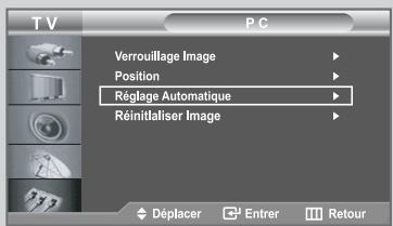 T V P C Verrouillage Image Position Réglage Automatique Réinitialiser Image Déplacer Entrer Retour