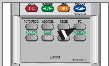 DUAL I-II S.MODE SNS P.MODE BN58-00454 AUTO PROG. ADD/DEL P,SIZE PC SOURCE SWAP E3 POSITION RESET BN58-00454A