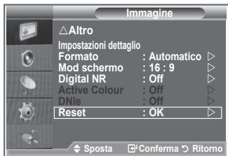 SAMSUNG LE26S81B - Ripristino delle impostazioni predefinite dell'immagine - 1
