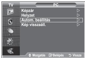 SAMSUNG LE26S81B - Az automatikus beállítás segítségével a készülék PC képernyője önmagát állítja be, a bejövő videojel alapján. A finom, durva és a helyzet funkció értékei automatikusan beállítottak. - 1