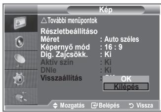 SAMSUNG LE26S81B - Visszatérhet a gyári képbeállítási alapértékekre. - 2