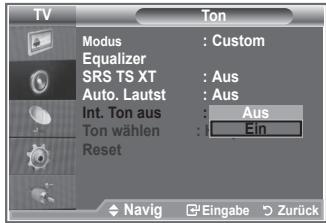 SAMSUNG LE26S81B - Auswählen der internen Stummschaltung - 2