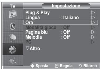 SAMSUNG LE26S81B - Impostazione e visualizzazione dell'ora corrente - 1