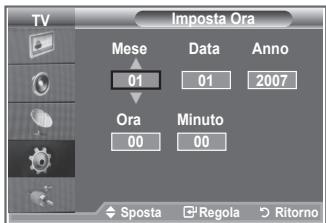 SAMSUNG LE26S81B - Impostazione e visualizzazione dell'ora corrente - 2