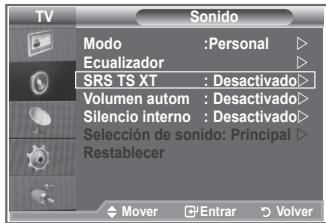 SAMSUNG LE26S81B - Configuración del TruSurround XT (SRS TS XT) - 2