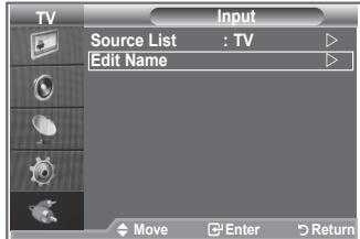 SAMSUNG LE26S81B - Editing the Input Source Names - 1