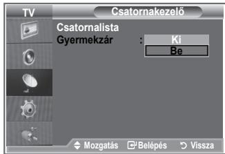 SAMSUNG LE26S81B - A gyermekzár funkció aktiválása - 1