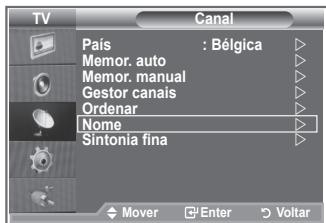 SAMSUNG LE26S81B - Os canais recebem automaticamente nomes quando as respectivas informações são transmitidas. Pode alterar estes nomes e atribuir outros. - 1