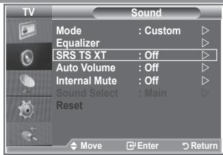 SAMSUNG LE26S81B - Setting the TruSurround XT (SRS TS XT) - 2