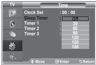 SAMSUNG LE26S81B - Setting the Sleep Timer - 2