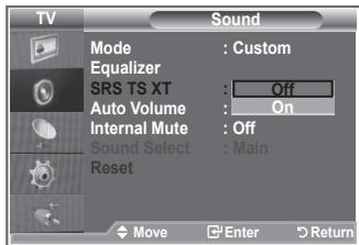 SAMSUNG LE26S81B - Setting the TruSurround XT (SRS TS XT) - 3