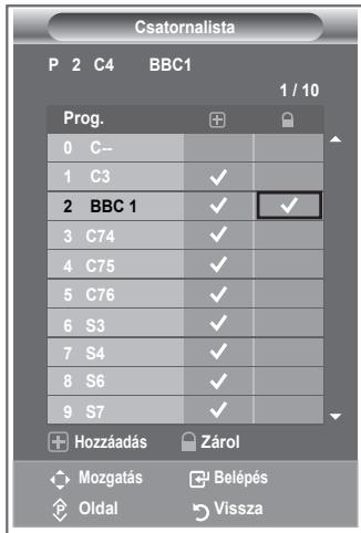 SAMSUNG LE26S81B - A gyermekzár funkció aktiválása - 2