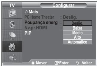 SAMSUNG LE26S81B - Utilizar a função Poupança energ. - 2