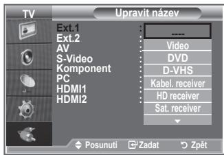 SAMSUNG LE26S81B - Úprava názvů vstupních zdrojů - 2