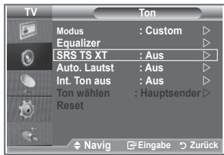 SAMSUNG LE26S81B - Einstellen von TruSurround XT (SRS TS XT) - 2