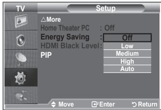 SAMSUNG LE26S81B - Using the Energy Saving Feature - 2
