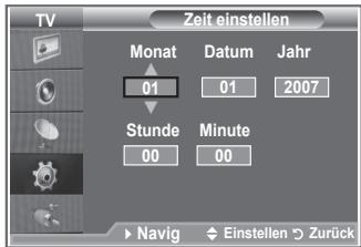 SAMSUNG LE26S81B - Aktuelle Uhrzeit einstellen und anzeigen - 2