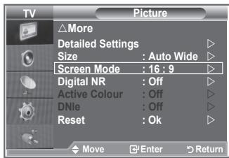 SAMSUNG LE26S81B - Selecting the Screen Mode - 1
