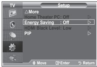 SAMSUNG LE26S81B - Uporaba funkcije Energy Saving (Varčevanje z energijo) - 1