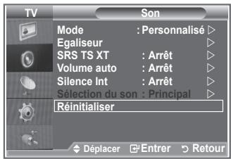 SAMSUNG LE26S81B - Reinitialisation des paramètres de son à leur valeur par défaut - 1