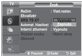 SAMSUNG LE26S81B - Nastavení TruSurround XT (SRS TS XT) - 3