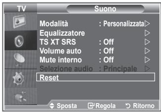 SAMSUNG LE26S81B - Ripristino delle impostazioni audio predefinite - 1