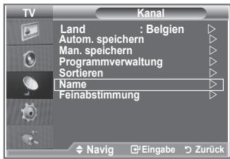 SAMSUNG LE26S81B - Sendernamen werden automatisch zugewiesen, sofern diese Information im Sendersignal enthalten ist. Sie können Sendernamen bearbeiten und ändern. - 1
