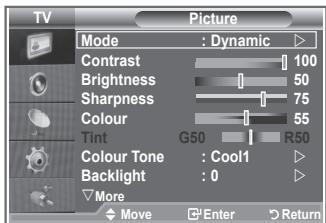 SAMSUNG LE26S81B - Changing the Picture Standard - 1