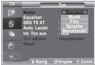 SAMSUNG LE26S81B - Stellen Sie den Audiomodus ein, der am besten zur jeweiligen Sendung passt. - 2