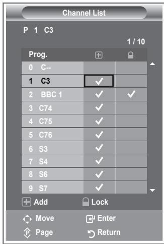 SAMSUNG LE26S81B - Setting the Channel Lists - 1