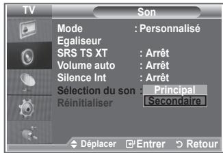 SAMSUNG LE26S81B - Lorsque la fonction PIP est activée, vous pouvez écouter le son accompagnant l'image secondaire. - 2