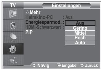 SAMSUNG LE26S81B - Verwenden der Energiesparfunktion - 2