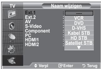 SAMSUNG LE26S81B - Geef het apparaat aangesloten op de ingangen een naam om de selectie van ingangsbron makkelijker te maken. - 2