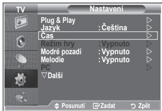 SAMSUNG LE26S81B - Nastavení a zobrazení aktuálního času - 1