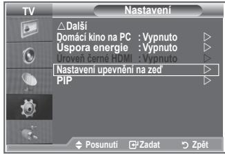 SAMSUNG LE26S81B - Po instalaci upevnění na zed' lze pozici televizoru jednoduše upravit. - 2