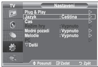 SAMSUNG LE26S81B - Výběr příslušného jazyka - 1