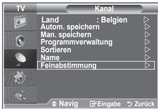 SAMSUNG LE26S81B - Verwenden Sie die Feinabstimmung, um für bestimmte Kanäle die Empfangseinstellungen manuell zu optimieren. - 1