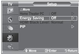 SAMSUNG LE26S81B - Using the Energy Saving Feature - 1