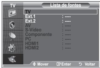 SAMSUNG LE26S81B - Pode fazer uma selecção das fontes externas ligadas às tomadas de entrada do televisor. - 3