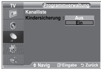 SAMSUNG LE26S81B - Aktivieren der Kindersicherung - 1