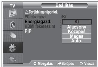 SAMSUNG LE26S81B - Az Energy Saving (Energiatakarékosság) funkció használata - 2