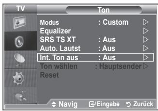 SAMSUNG LE26S81B - Auswählen der internen Stummschaltung - 1