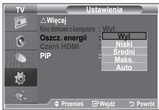 SAMSUNG LE26S81B - Korzystanie z funkcji oszczędności energii - 2