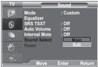 SAMSUNG LE26S81B - Nastavenie funkcie TruSurround XT (SRS TS XT) - 3
